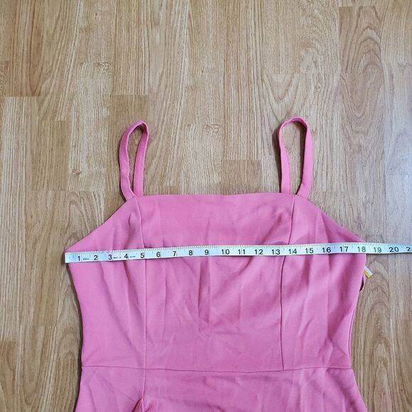 Bebe Coral Cascading Ruffle Front Tank Dress size 12- NEW - Picture 9 of 11